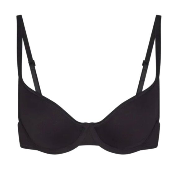 SKIMS Recycled Swim Unlined Underwire Bikini Top, Onyx Black 34 B/C - S - 6 NWT - Picture 1 of 9